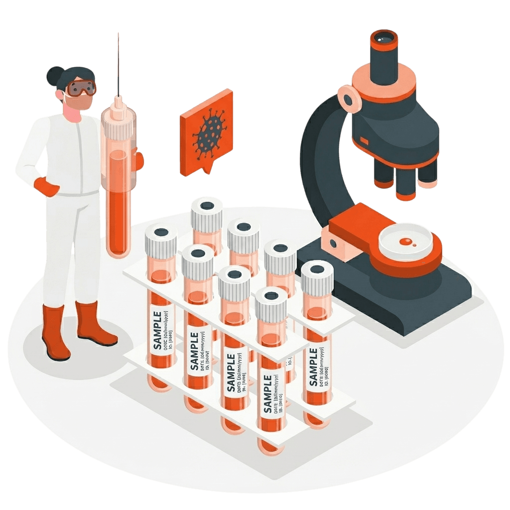 Healthcare diagnostics illustration