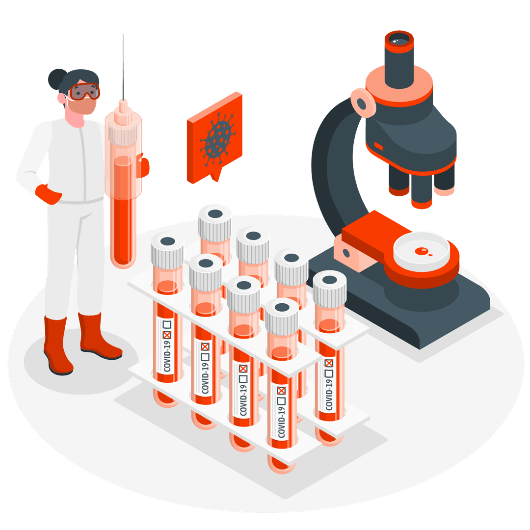 Healthcare diagnostics illustration